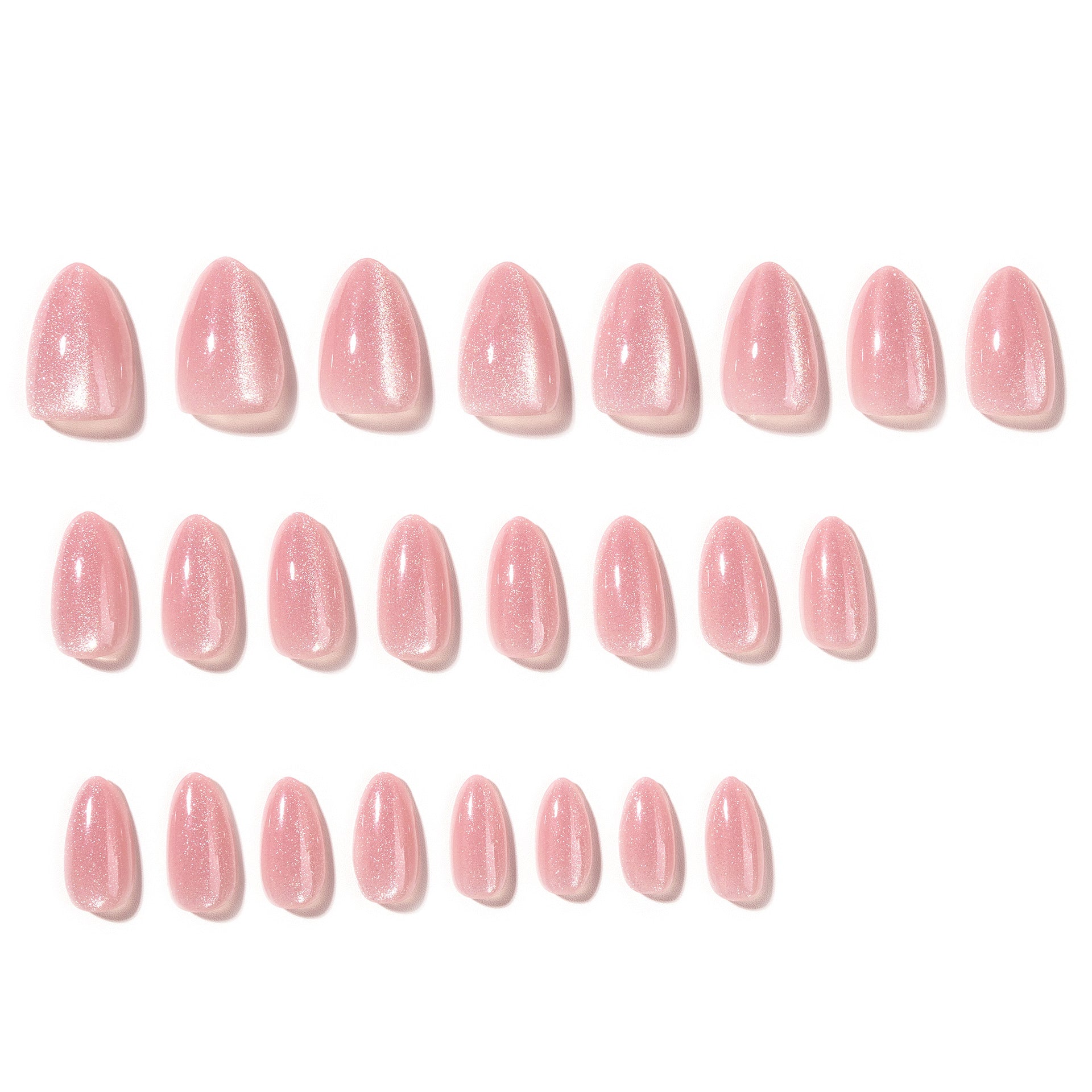365nails: "Rose Gold Cat Eye Oval" – Natural Press-on Nails
