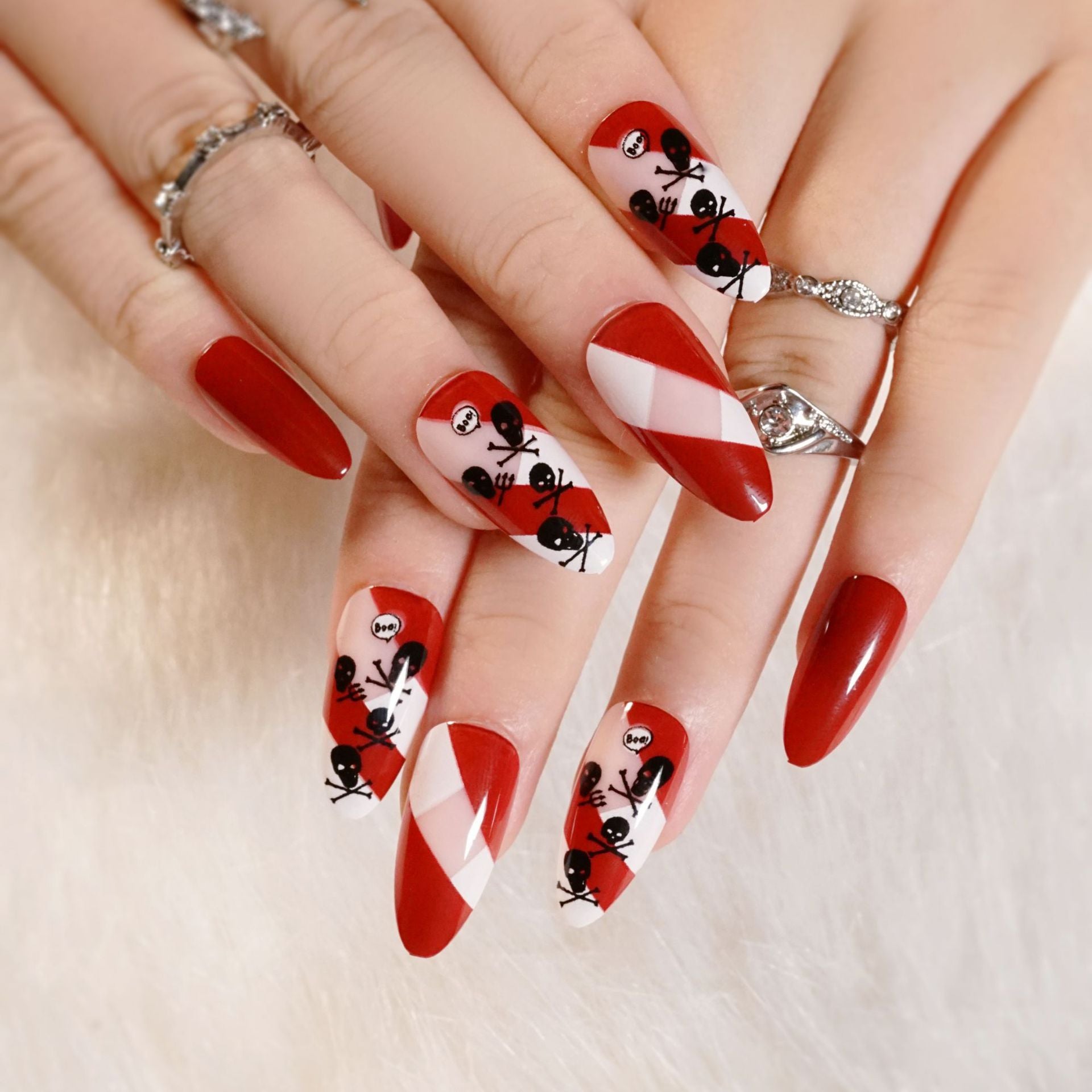 萬聖節尖形系列 穿戴甲／甲片 完成品 美甲｜365nails