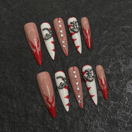 Pure handmade press on nails   nail art fake nails beauty | 365nails