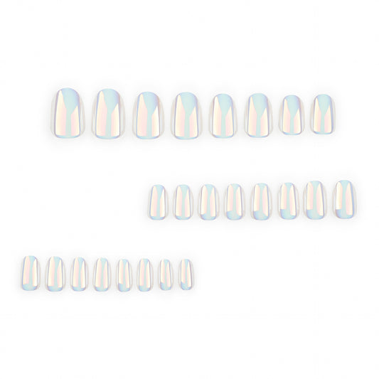 Internet celebrity explosion coated white solid color nail art fake nail wholesale  hot-selling wearable nail wear｜365nails