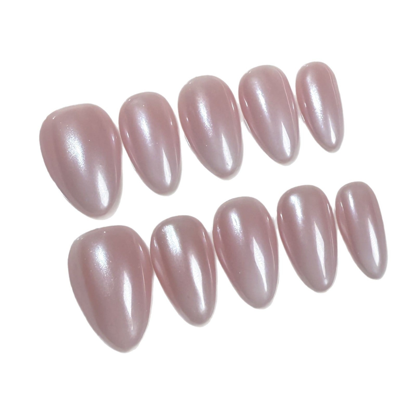 Pearl Blush Short Almond Press-On Nails