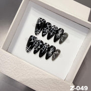 365nails: "Midnight Web" – 3D Spider & Web Handmade Stiletto Nails