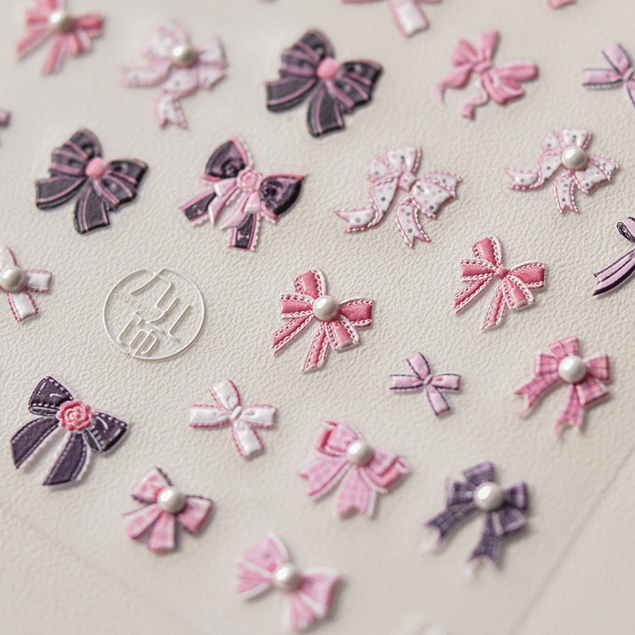 Floral Bunny: "Embossed Garden" – Nail Sticker
