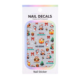 Original Snowflake Unicorn Nail Art Sticker 5D Embossed Three-dimensional Christmas Pony DIY Nail Sticker Ornament HG
