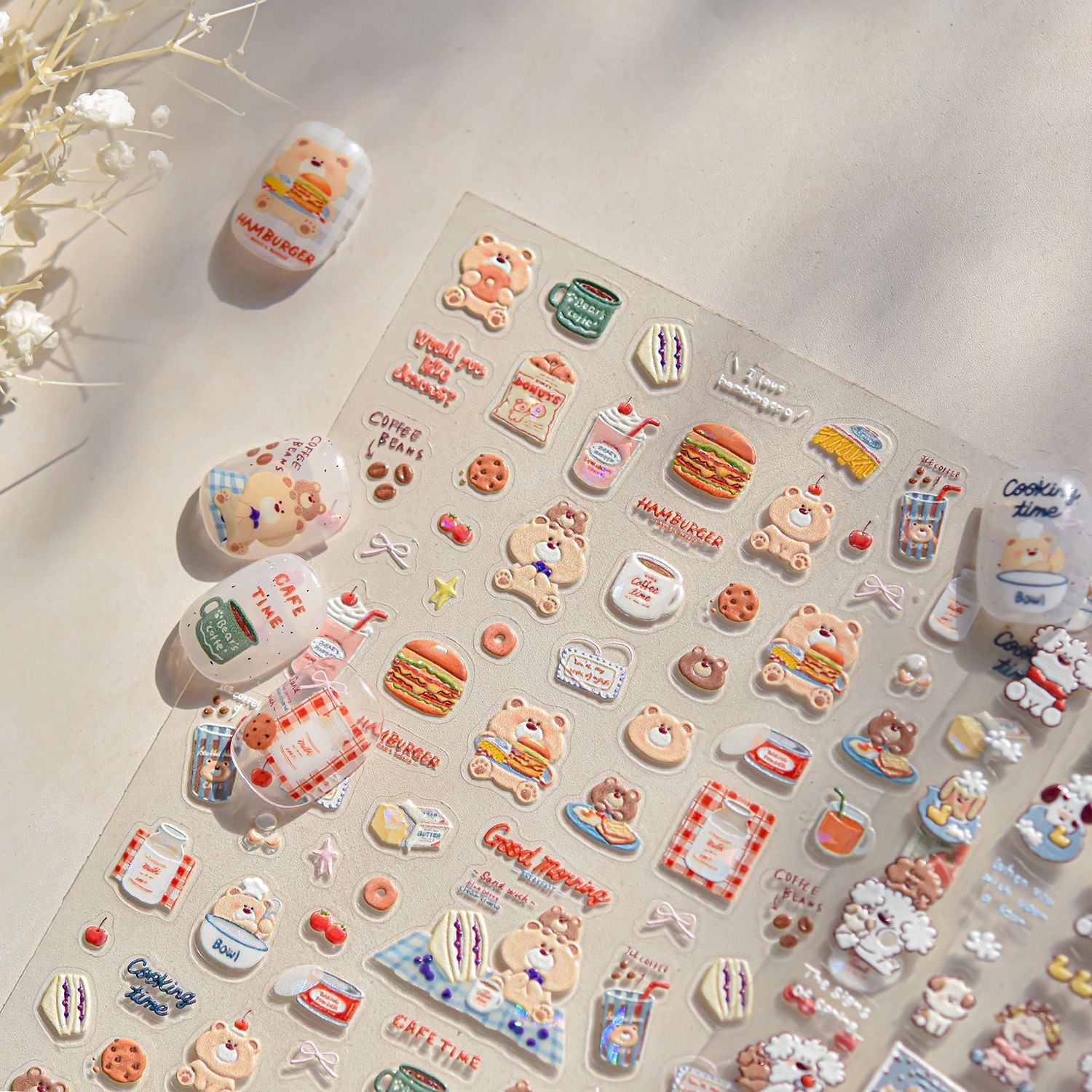 Puppy & Girl: "Miiichan's Pet Club" – 5D Embossed Nail Sticker