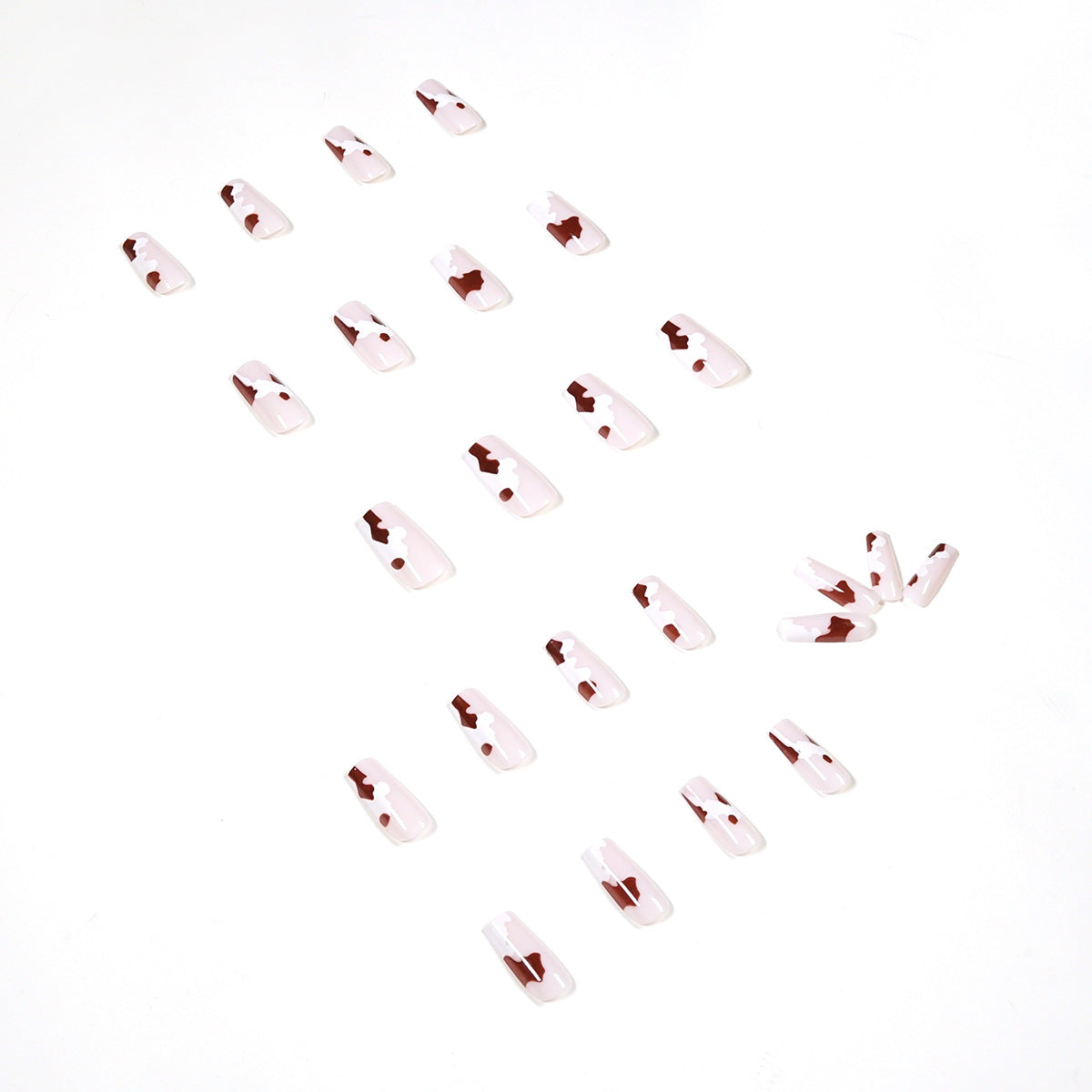 Creme de café para prensar unhas postiças acabadas, unhas removíveis, unhas removíveis｜365nails