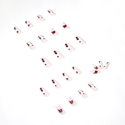 Cream Coffee Press on  Finished Fake Nail Nail  Removable Nail  Nail  Removable Nail｜365nails
