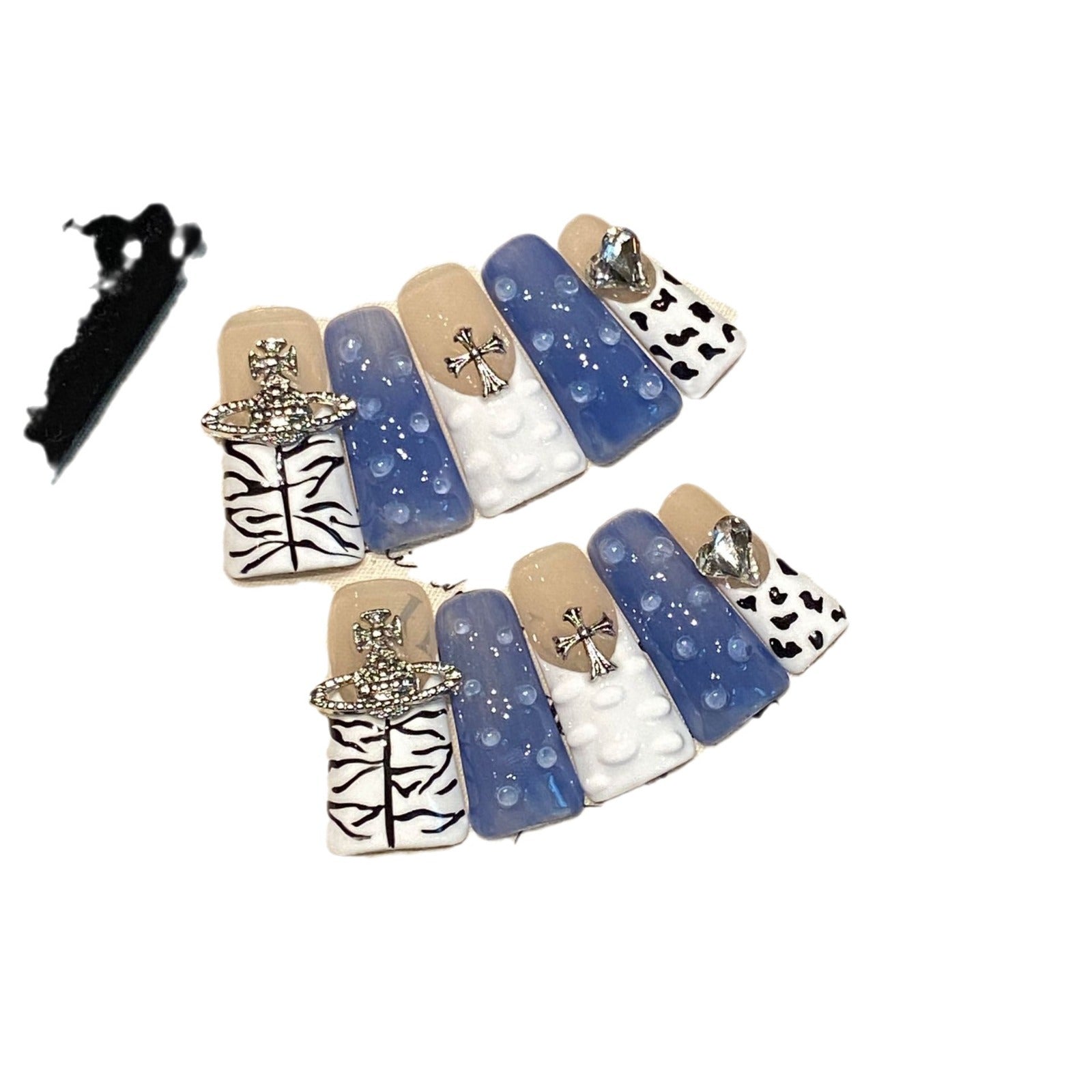 handmade wearable nail products Wearable manicure  style duck bill manicure nail type Millennium Spice Girl manicure | 365nails