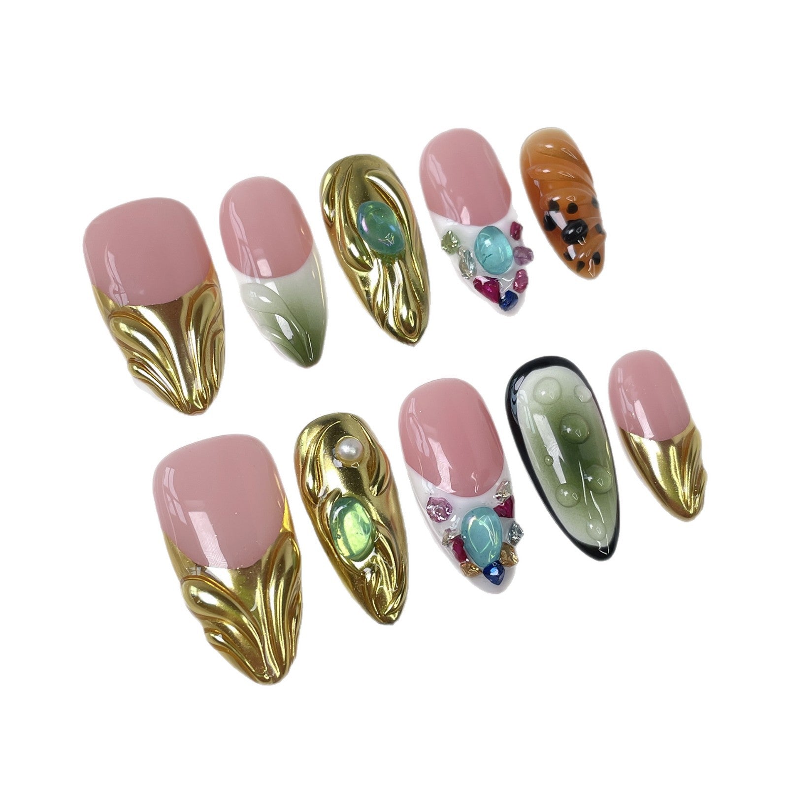 Emerald Muse Series Press-On Nails