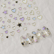 365nails：「全息星星與愛心」— Y2K風美甲貼紙