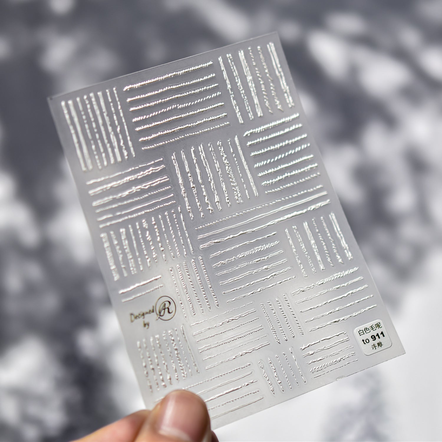 Cozy Knitwear: "Winter Warmth" – 5D Embossed Nail Sticker