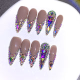 Nude AB Crystal Stiletto Press-On Nails