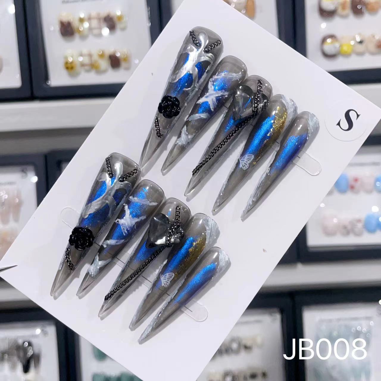 Extra Long 5.5cm Stiletto Press-On Nails Collection | Dozens of Styles | Reusable & Ready to Wear