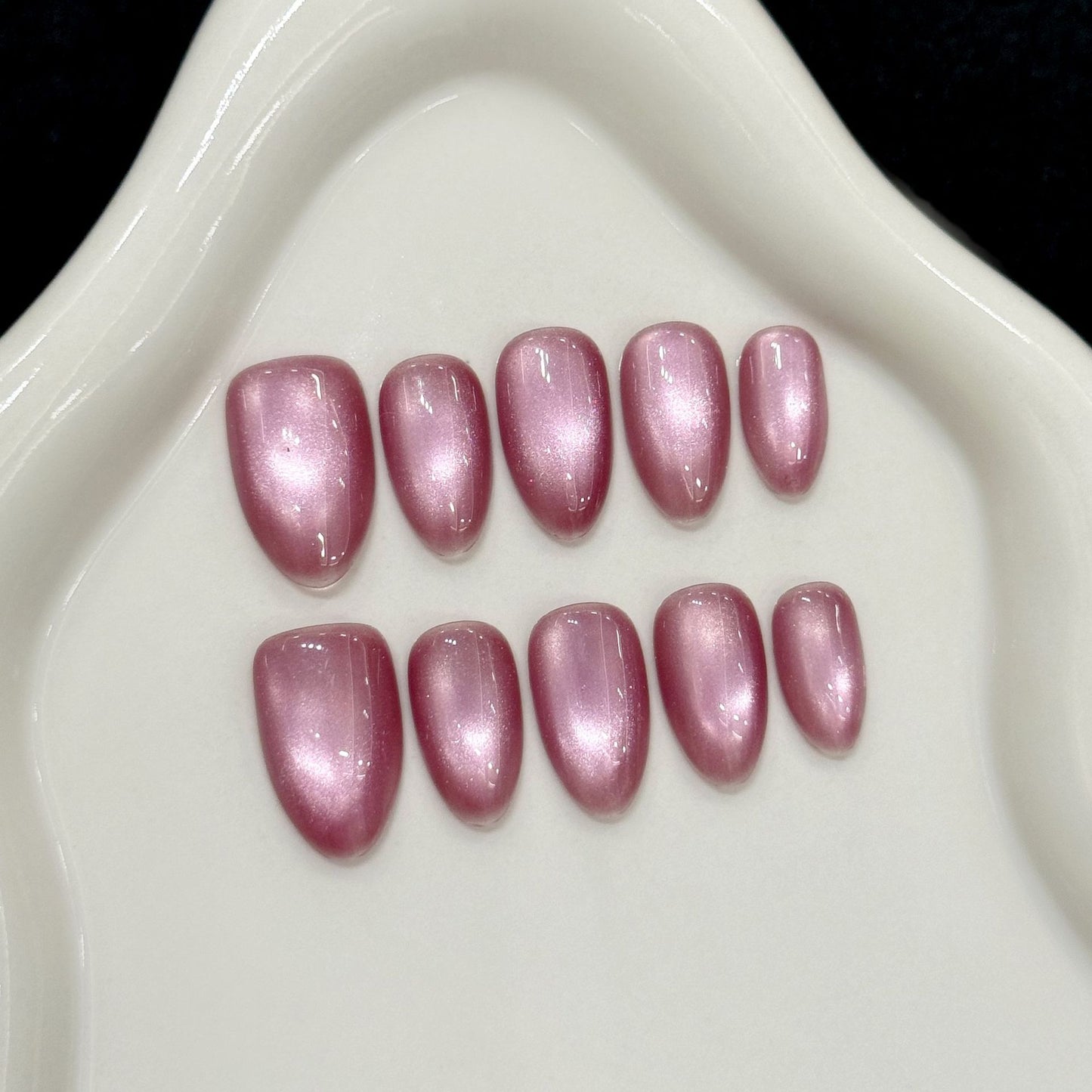 Pearl Pink Shimmer Soft Gloss Press On Nails