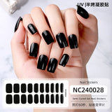 Semi-Cured Gel Nail Strips Pure Color Vibrant Multi-Shade Glossy Set (MOQ=3)