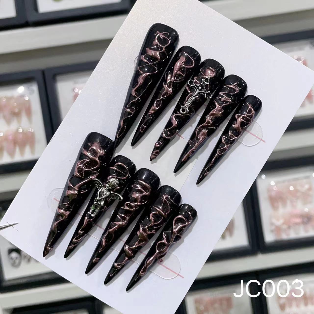 Extra Long 5.5cm Stiletto Press-On Nails Collection | Dozens of Styles | Reusable & Ready to Wear