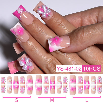 New duck bill nail wearing candy color lollipop duck bill shape  foreign trade hot nail press on nails