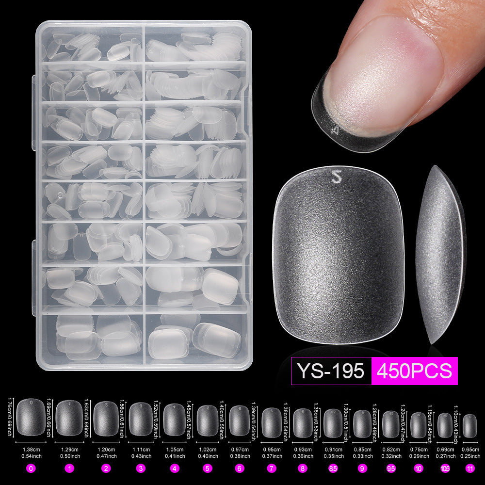 365nails Full-Matte Nail Tips | Multi-Shape Nail Extension Set with Storage Case