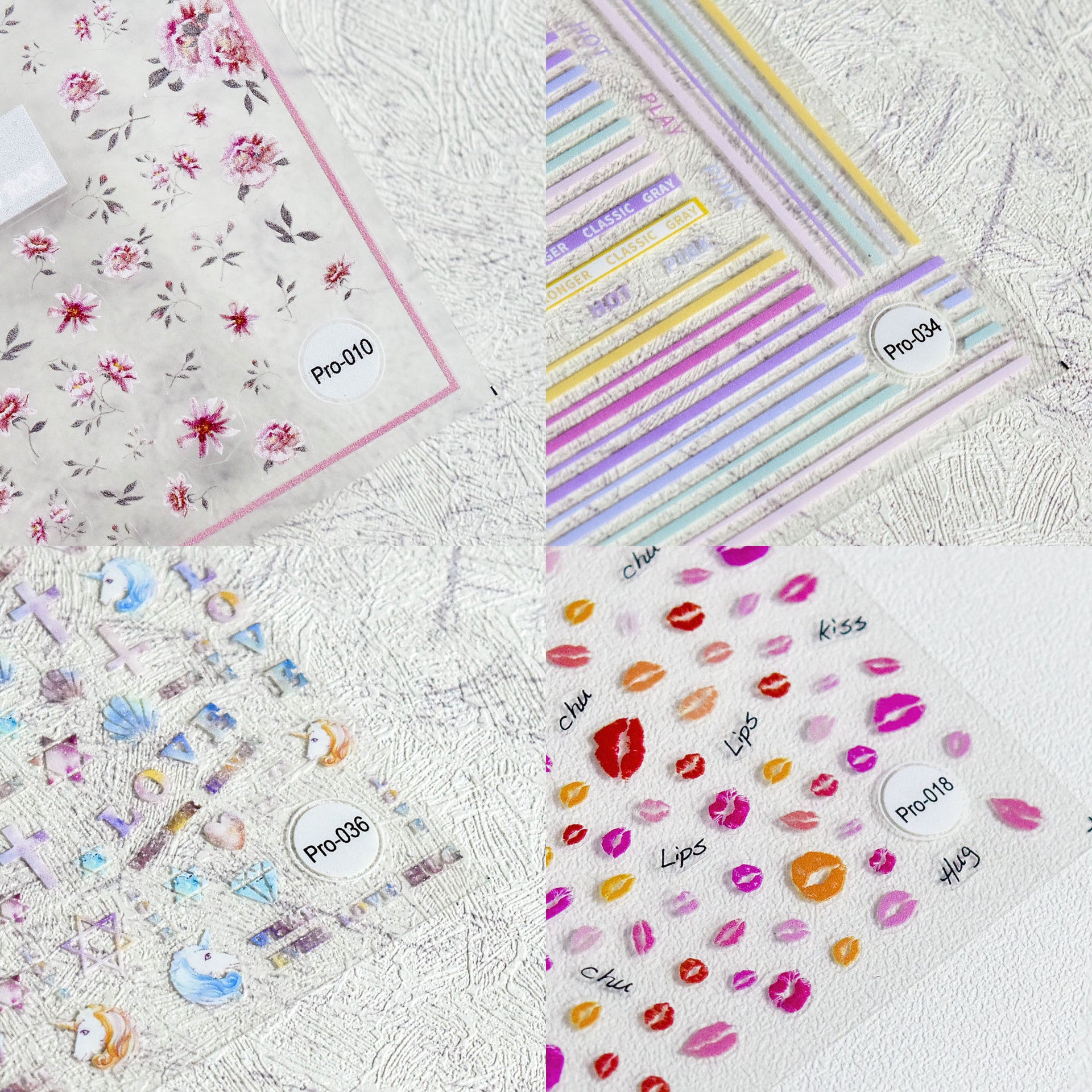 365nails: 벚꽃 & 눈송이 동양풍 믹스 – 네일 아트 스티커