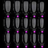 365nails: "No-File Matte Nail Tips with Guide Lines" – Short Square/Almond Nail Extensions