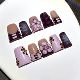 Grape Purple French Duckbill Press-On Nails