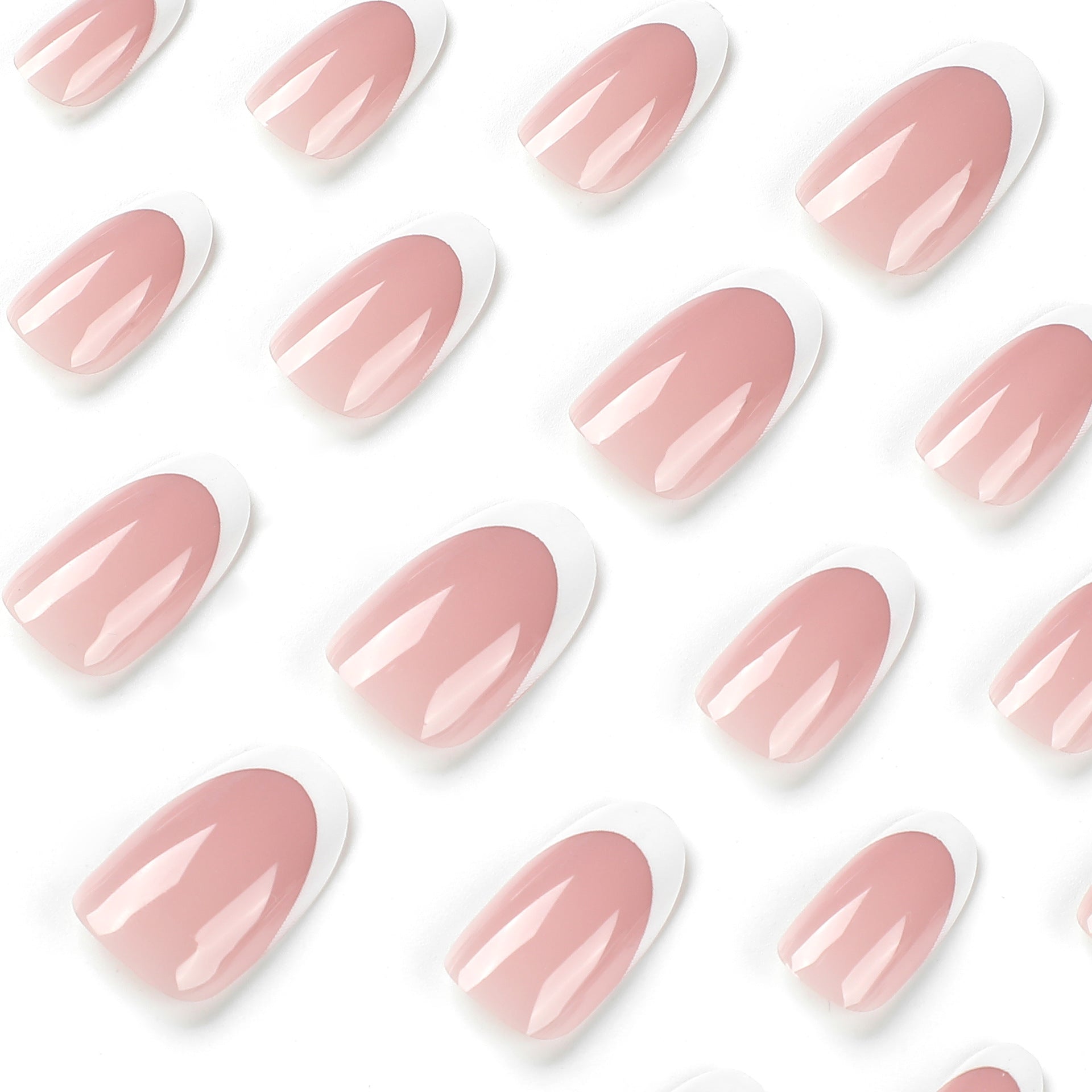 簡約白色法式穿戴甲片（批發）｜365nails