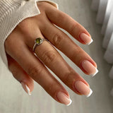 Wear nail wholesale naked skin tone square simple ins wind white edge French nail piece wear nail piece fake nail