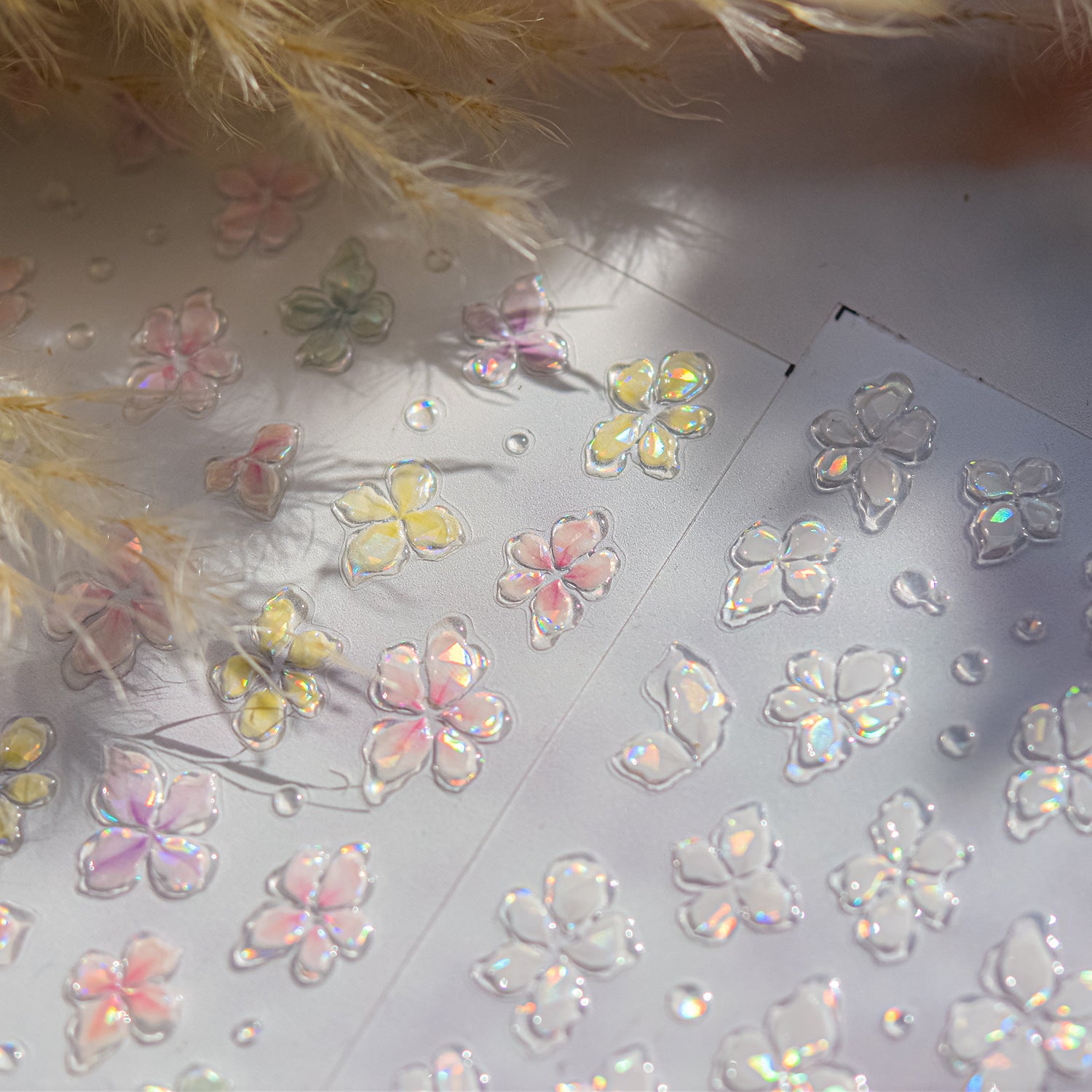 365nails: "Holographic Crystal Sakura" – Nail Art Stickers
