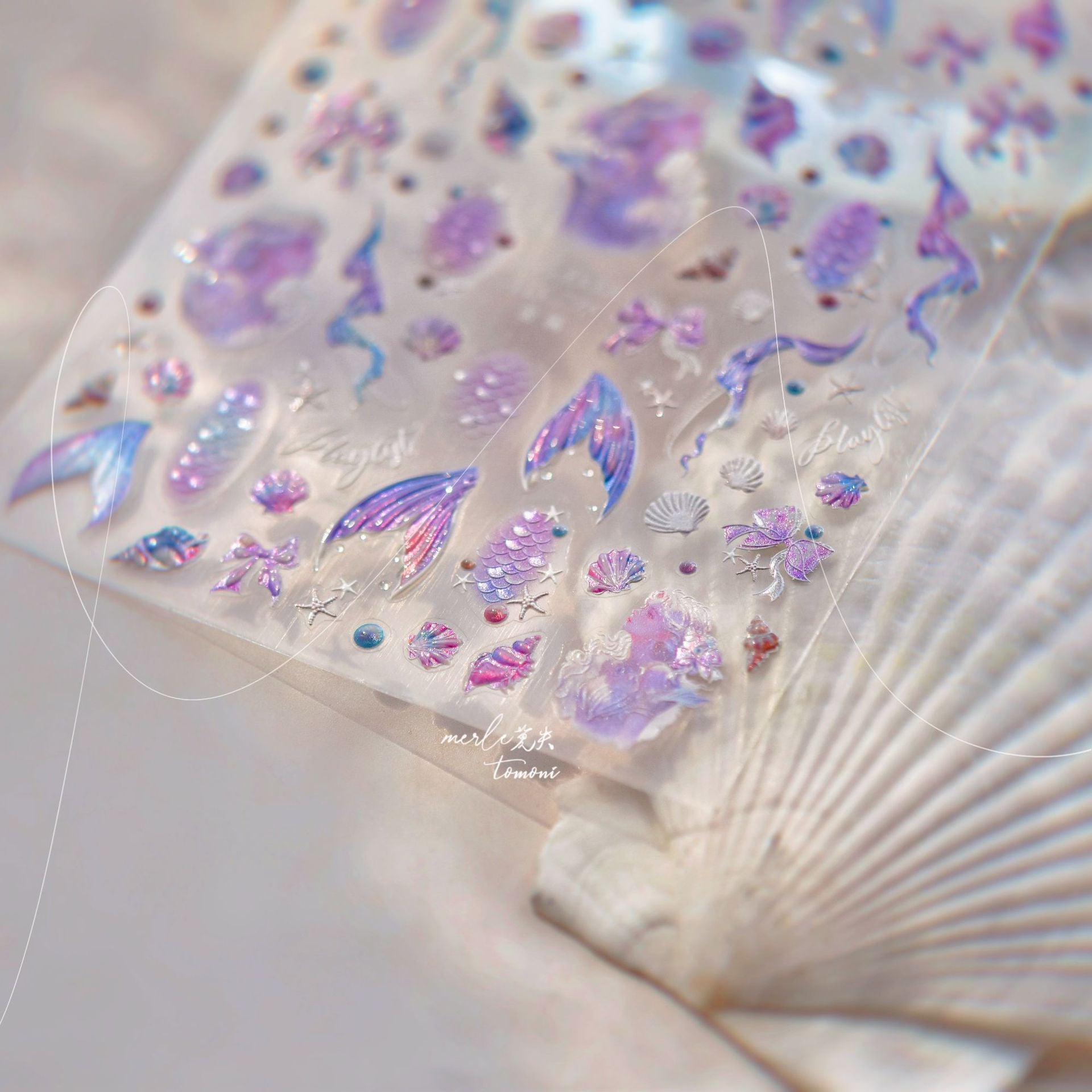 365nails: "queue de sirène holographique océan" – Autocollants Nail Art