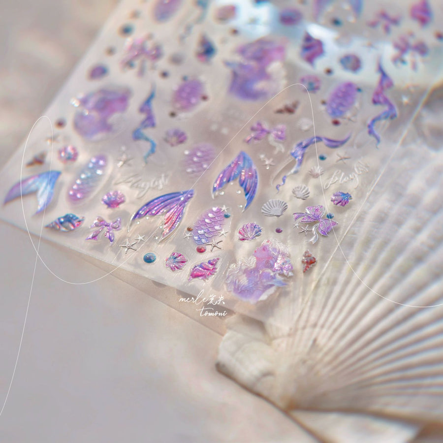 365nails: "holographic mermaid tail ocean" – Nail Art Stickers