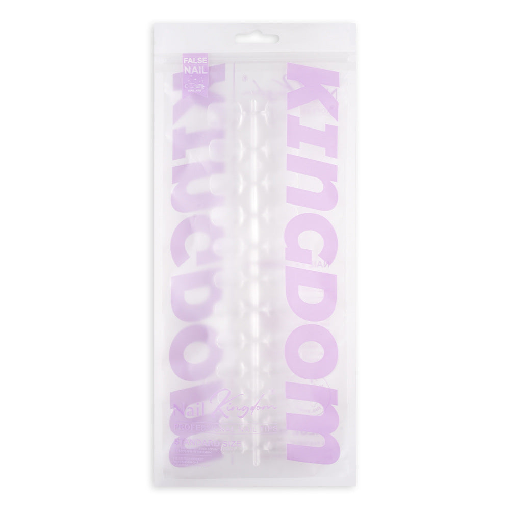 Nail Tips Semi-matte nail piece, short square, seamless, cut-free press on nails piece, short transparent full patch, manicure fake nail