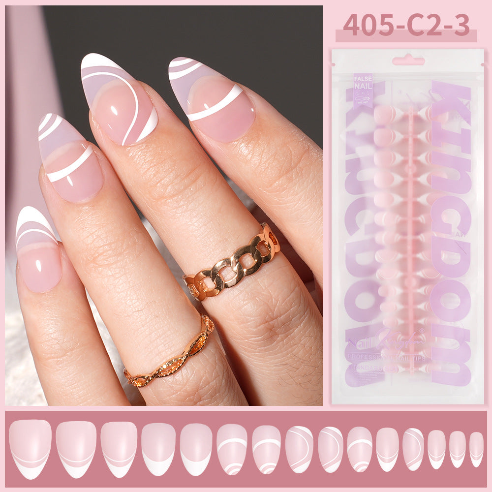 Nail Tips Hot-selling French press on nails seamless short almond manicure tablets, pre-made fingernails removable 120 pieces