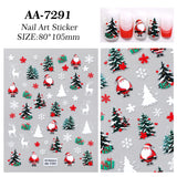 Original Christmas Nail Art Sticker 5D Embossed Three-dimensional Happy Christmas Atmosphere Elements DIY Nail Sticker AA