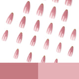 Unhas de pressão Art Naked Pink French Phnom Penh Glitter Unhas de pressão Art Finished Atacado unhas de pressão｜365nails