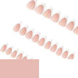 French white matte press-on nails short almond nail art piece  hot-selling simple s s｜365nails