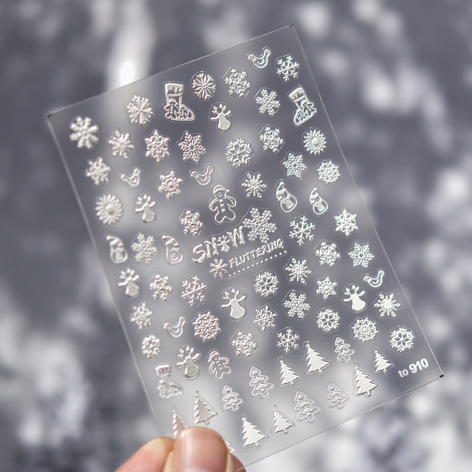Cozy Knitwear: "Winter Warmth" – 5D Embossed Nail Sticker
