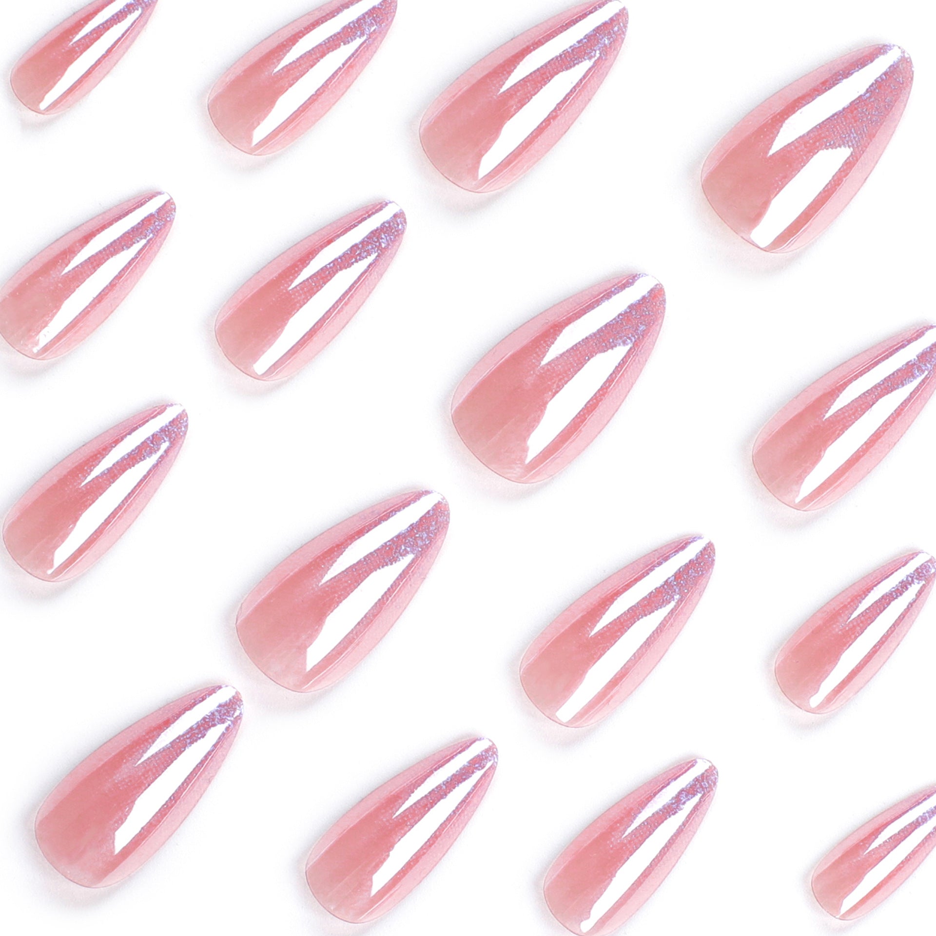 Venta al por mayor de uñas con láser nude, almendra larga (365nails)