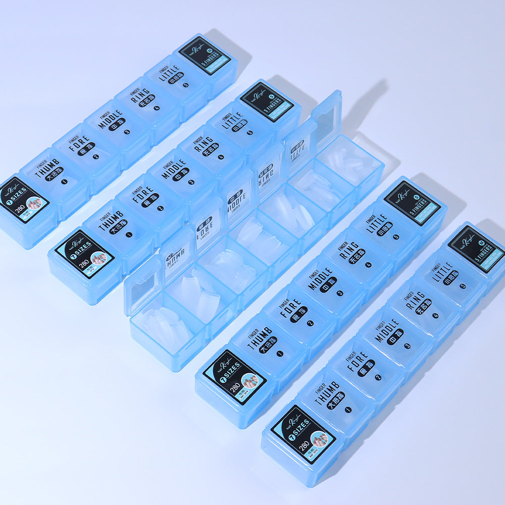 Nail Tips No engraving and no marks, press on nails pads, new 280 pcs, supplement size, matte box, press on nails pads for fake nails