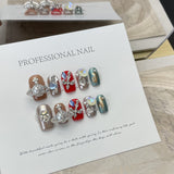 [Purely handmade real shot] press on nails short models can be removed with Shibuya Spice Girls Wind Planet Magic Mirror | 365nails