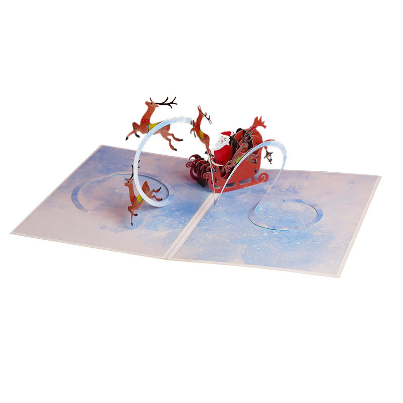 3D three-dimensional Christmas card creative Christmas Eve gift blessing Christmas envelope custom bronzing