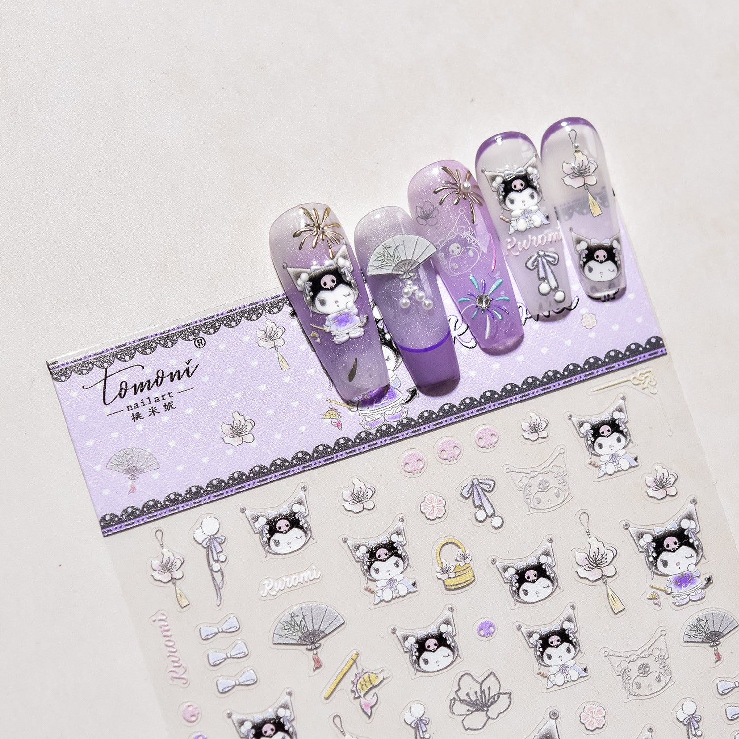 365nails: "Kuromi Elegant Maid" – nail art stickers