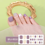 Semi-Cured Gel Nail Strips 3D Floral Glossy Toe Design (MOQ=3)