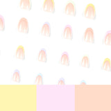 Wearable nail sticker summer multi-color French fresh rainbow wearable nail piece wholesale false nails