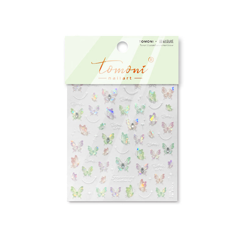 365nails: "crystal iridescent butterfly" – Nail Art Stickers