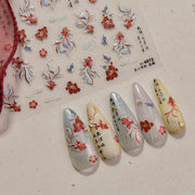 錦鯉與梅花系列：「東方雅致」—3D全息指甲貼