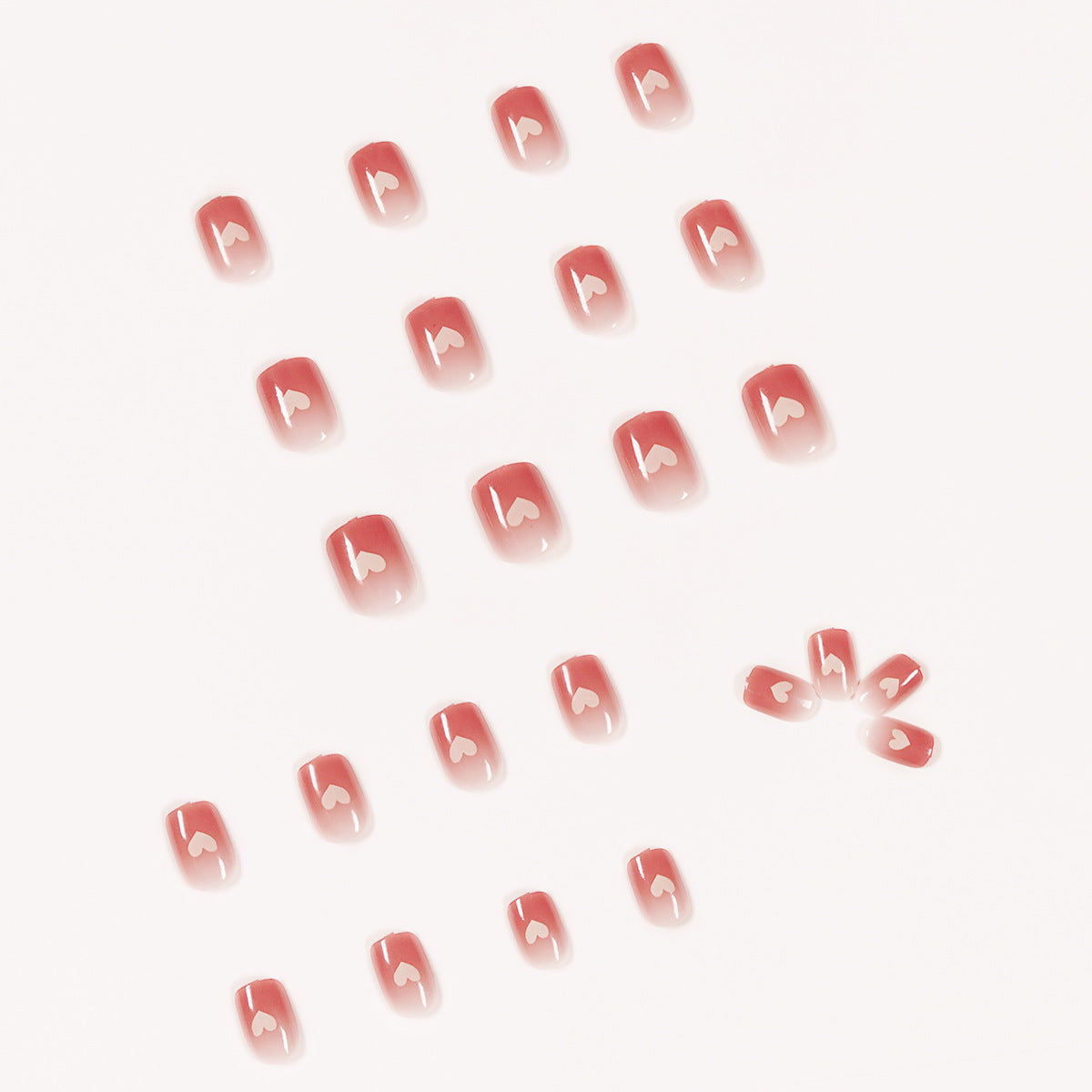 Nude transparent peach powder Press on nails finished fake nail nail nail  nail  removable nail soft nail｜365nails