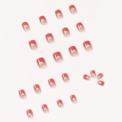 Nude transparent peach powder Press on nails finished fake nail nail nail  nail  removable nail soft nail｜365nails