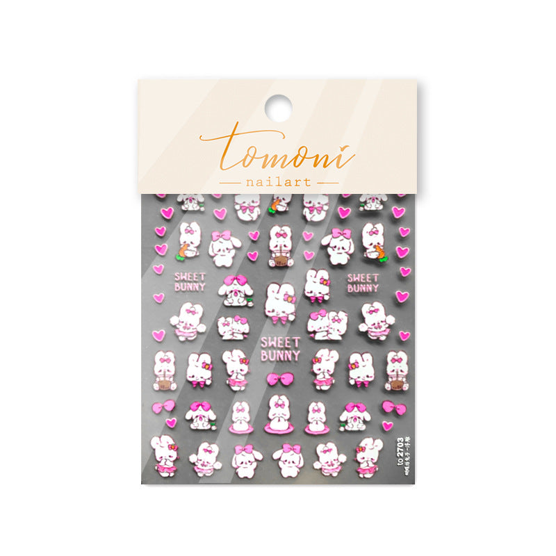 365nails: "Cute Rabbit Strawberry Mushroom" – nail art stickers