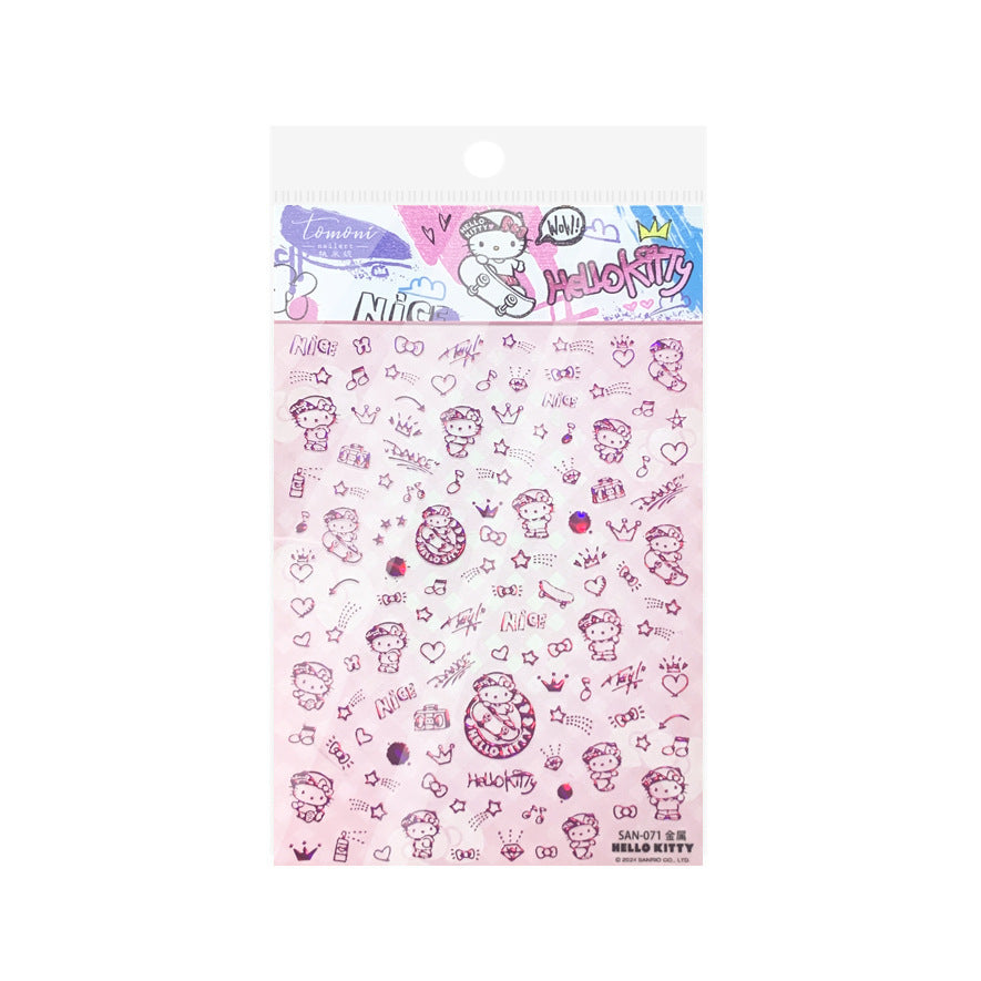 365nails: "Hello Kitty Metallic Outline" – nail art stickers