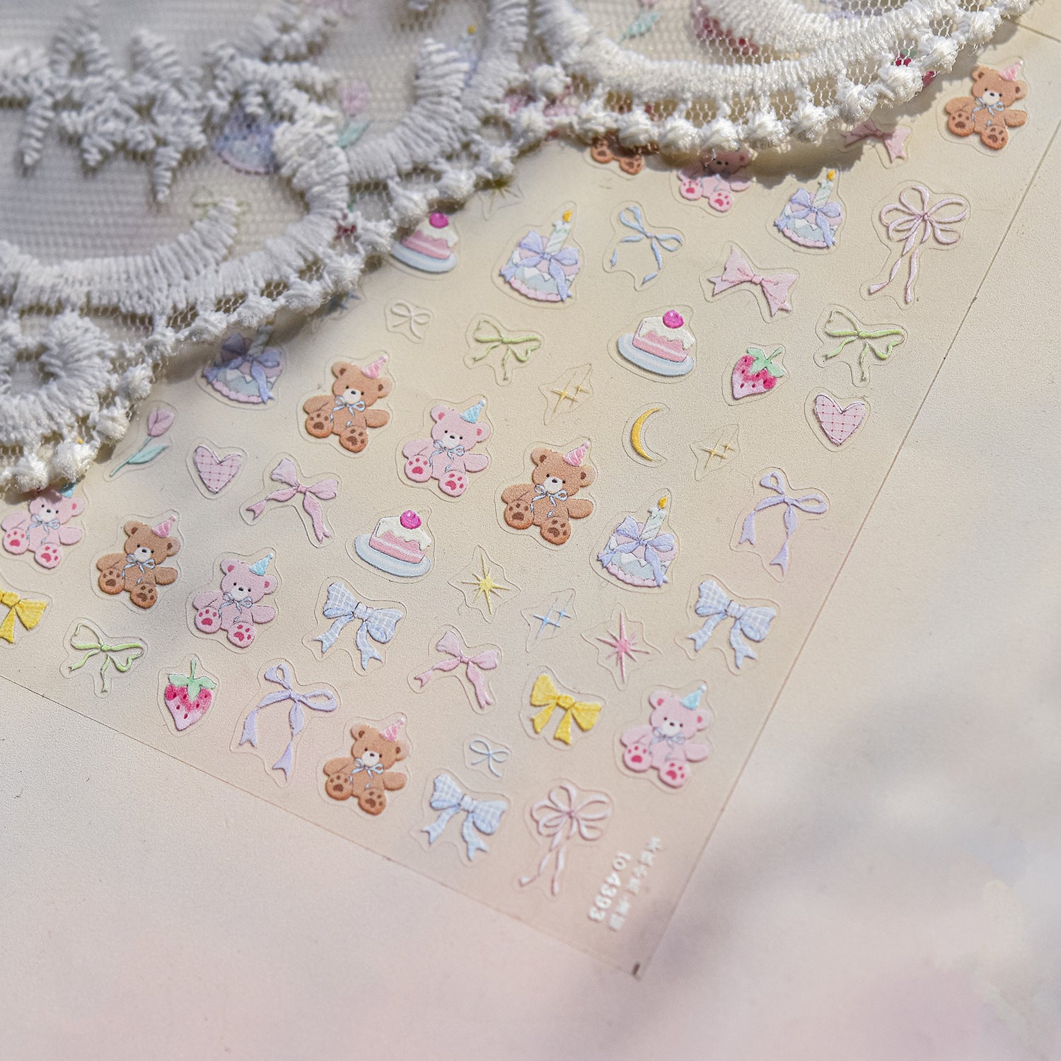 365nails: 귀여운 테디 베어 파티 – 네일 아트 스티커
